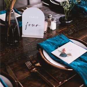 11 Table Numbers, Gold Foil